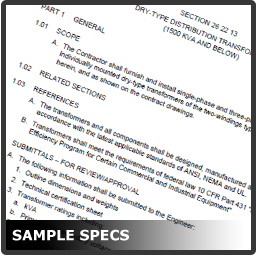 Sample Specifications Link